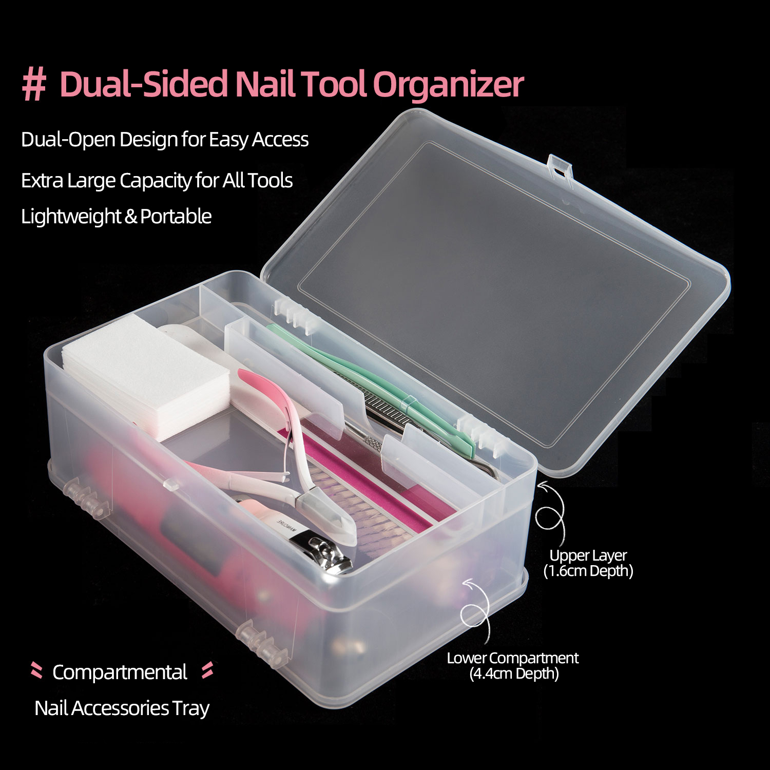 Nail Art Kaki - Kotak Penyimpanan Pp Kapasitas Super 2