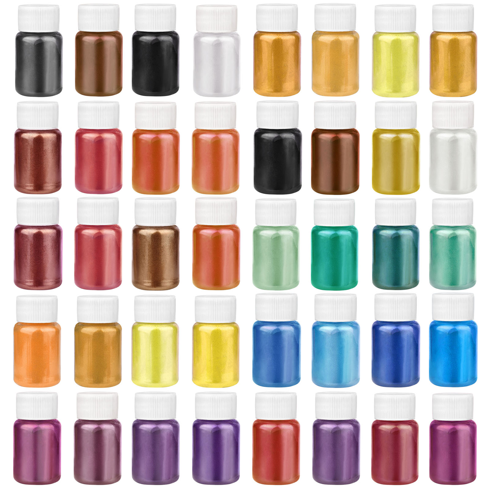 Nail Art Emerald - 4 Warna/Set Bubuk Mutiara Resin Pigmen