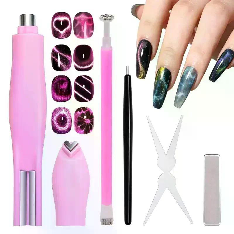 Nail Art French - 5Pcs Set Alat Seni Kuku Magnetik