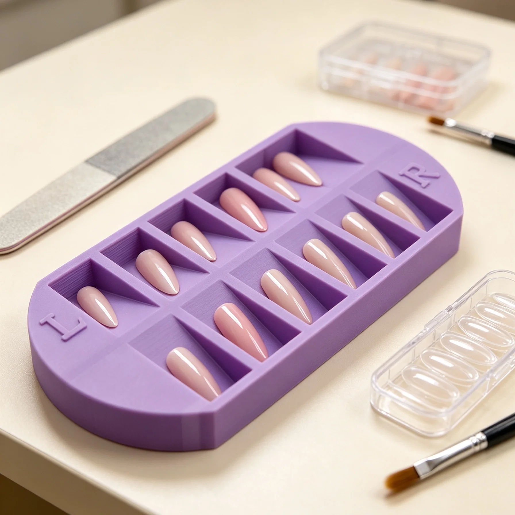 Nail Art Kaki - Baki Penyimpanan Tip Kuku 8-Grid dengan