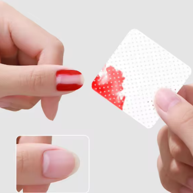 Nail Art Remover - Tisu Pembersih Kutek Bentuk Bunga Plum,