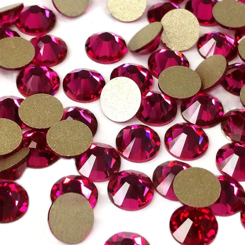 Nail Art Fuchsia - Rhinestone Fuchsia Baru Non Hotfix, Kaca