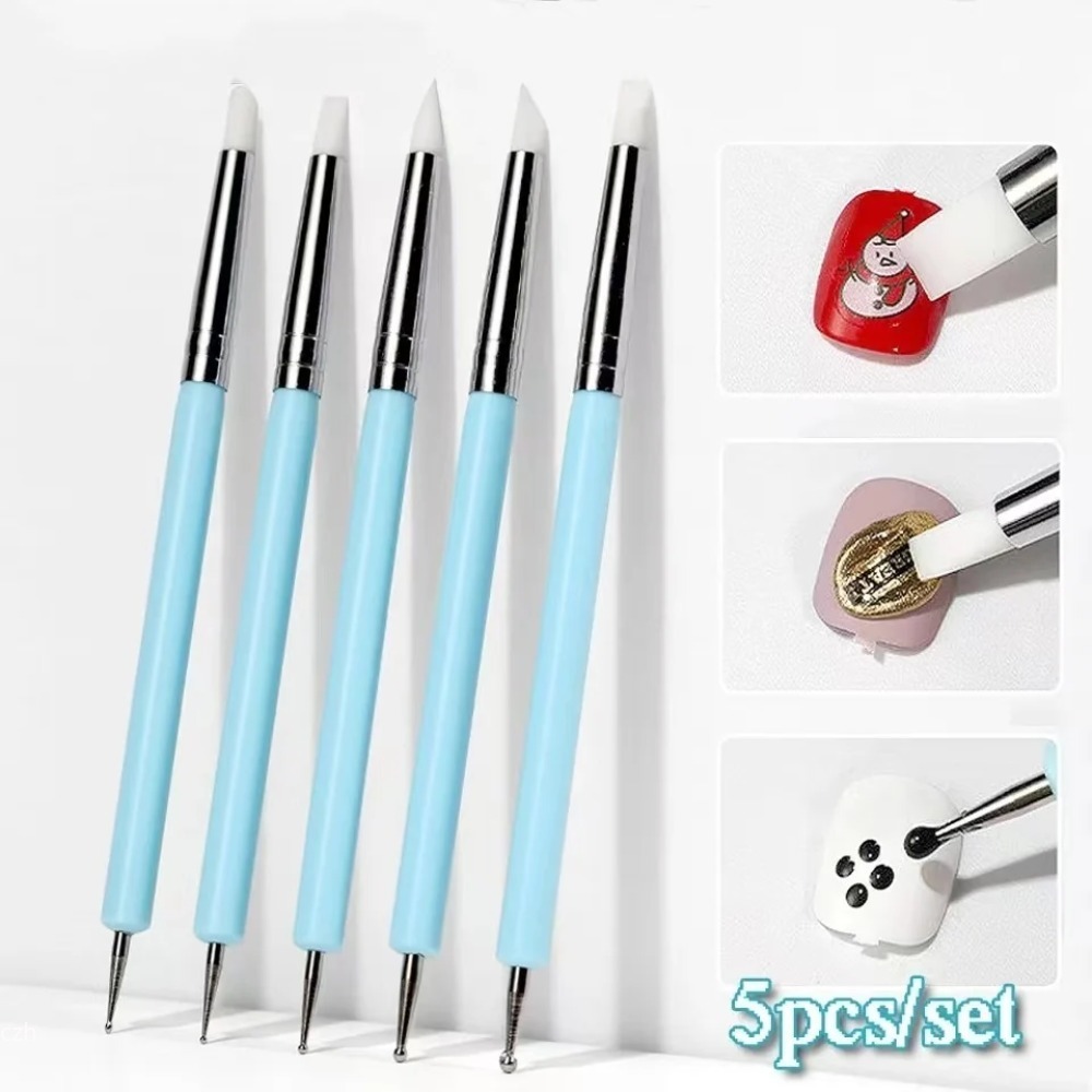 Nail Art Kaki - 5PCS Alat Pemahat Tanah Liat Silikon