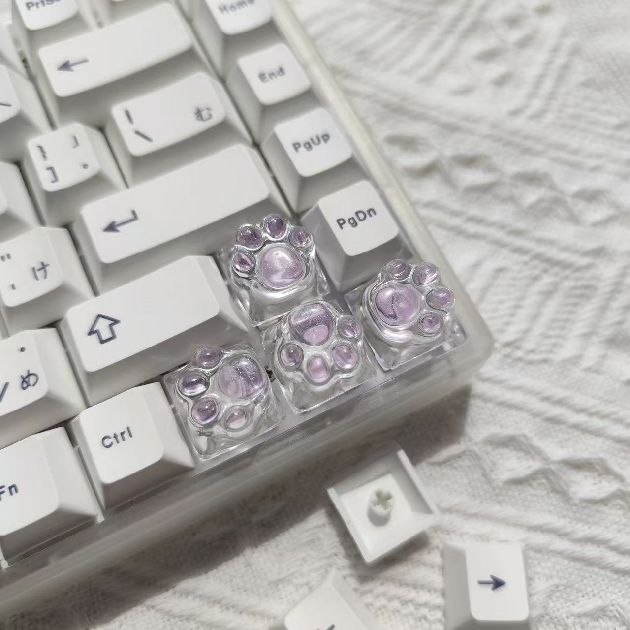 Nail Art Emerald - Keycap Cakar Kucing Transparan Kustom Buatan