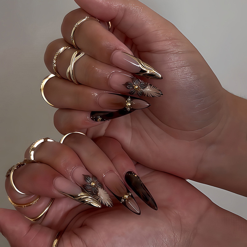 Nail Art French - 24Pcs Kuku Palsu Desain French Blush