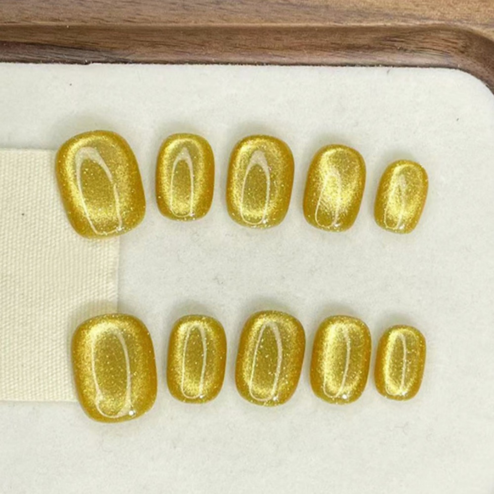 10 Buah Set Kuku Tekan Buatan  - Nail Art Emerald ulasan dan harga