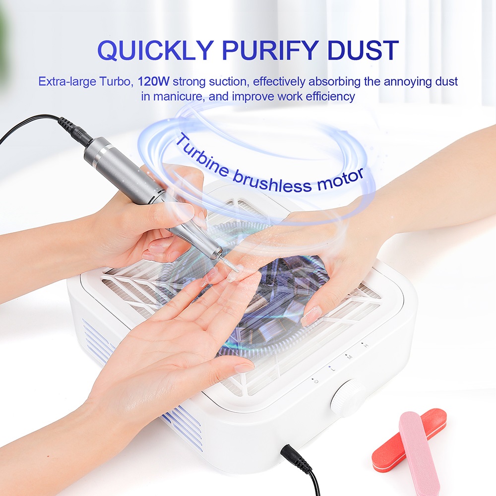 Kolektor Debu Kuku Kuat 120W P - Nail Art Kaki ulasan dan harga