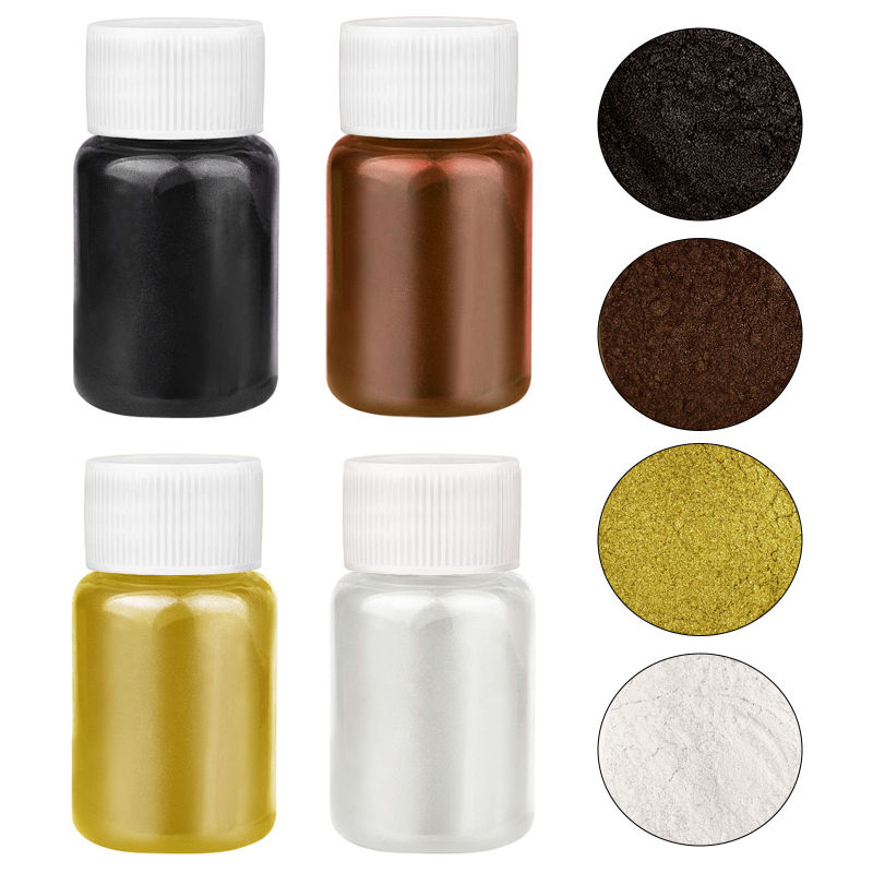 4 Warna/Set Bubuk Mutiara Resi - Nail Art Emerald ulasan dan harga