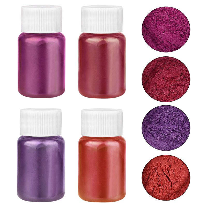 4 Warna/Set Bubuk Mutiara Resi - Nail Art Emerald ulasan dan harga
