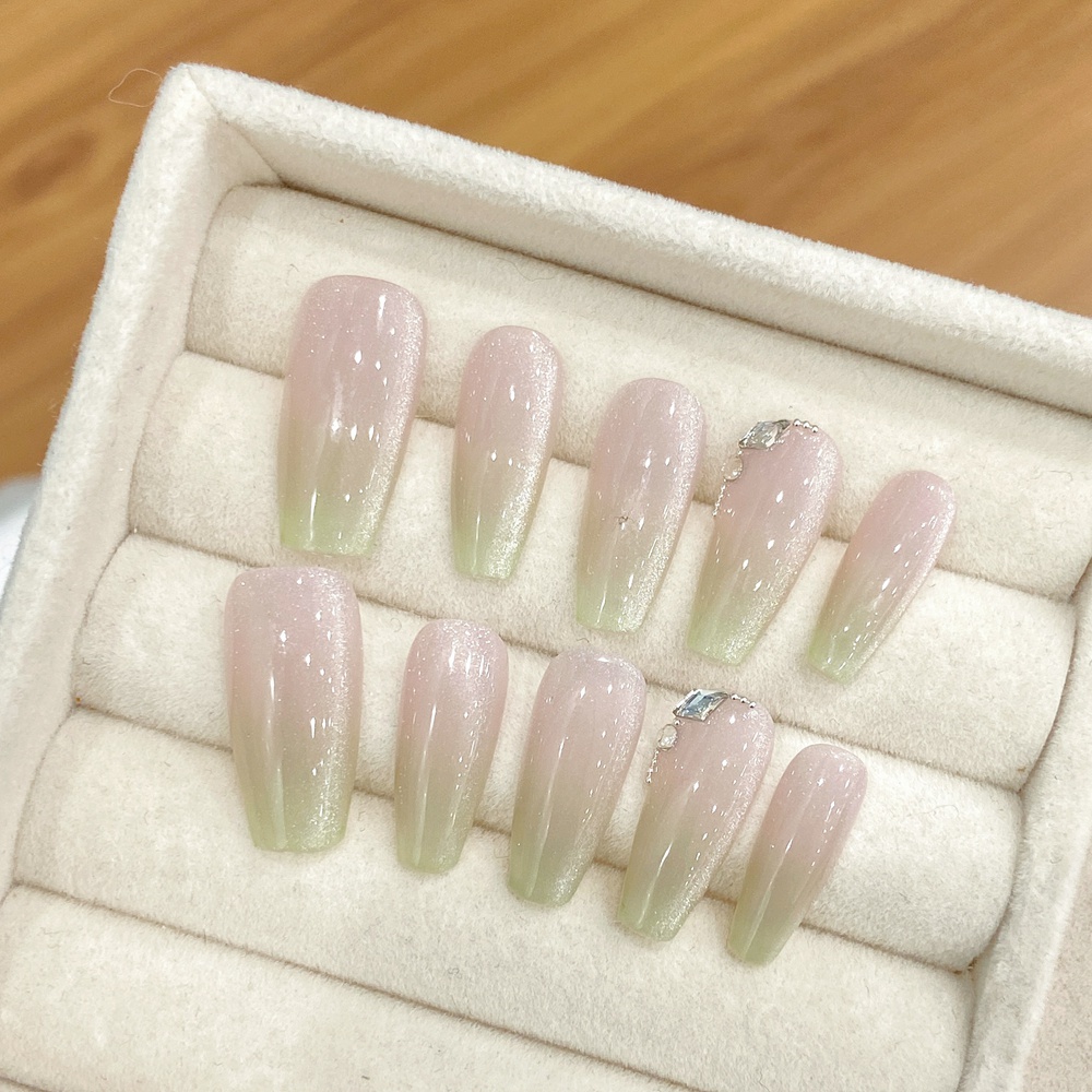 Almond buatan tangan Tekan pad - Nail Art French ulasan dan harga