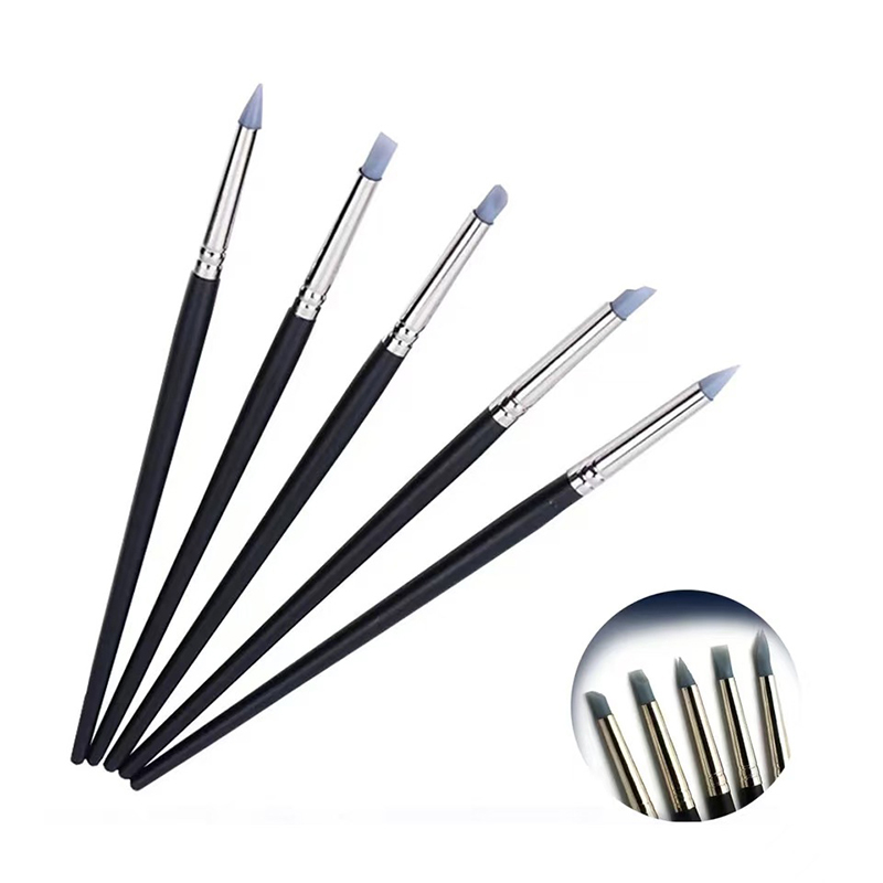 5Pcs Pena Kuas Silikon Gigi Al - Nail Art Emerald ulasan dan harga