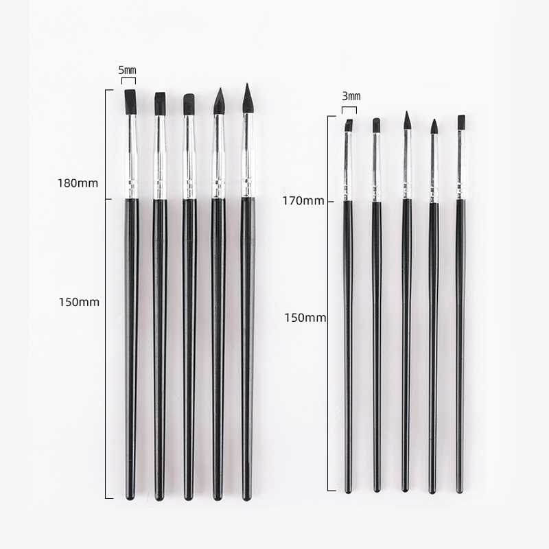 5Pcs Pena Kuas Silikon Gigi Al - Nail Art Emerald ulasan dan harga