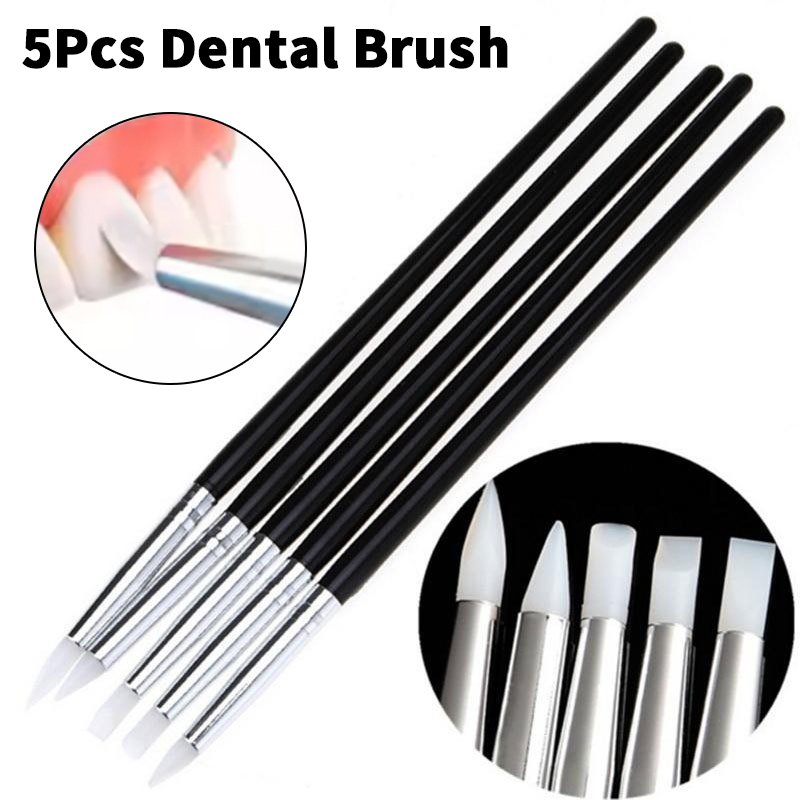 5Pcs Pena Kuas Silikon Gigi Al - Nail Art Emerald ulasan dan harga