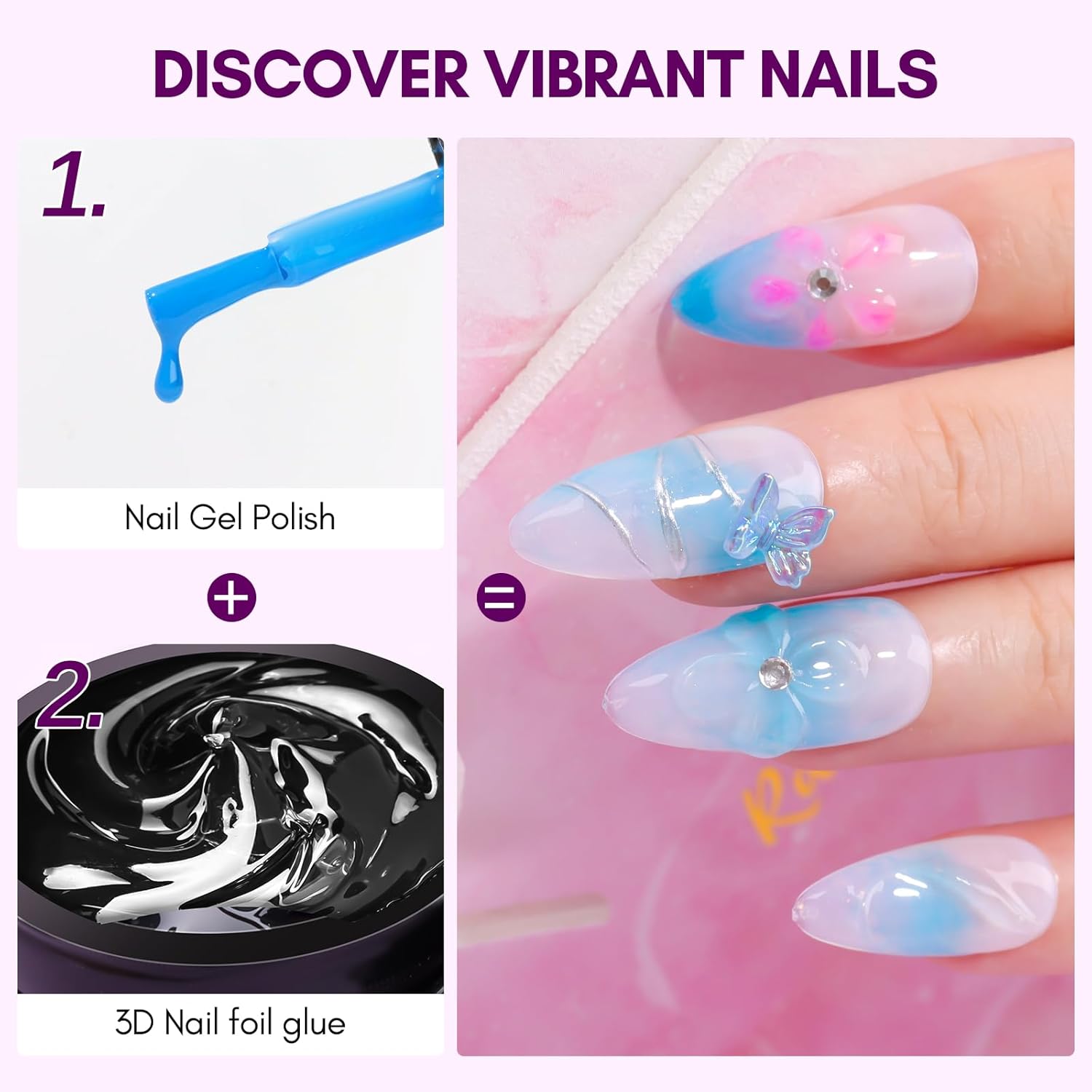 Makartt 3D Nail Gel 8ml Lem Tr - Uv Led Lamp Nail ulasan dan harga