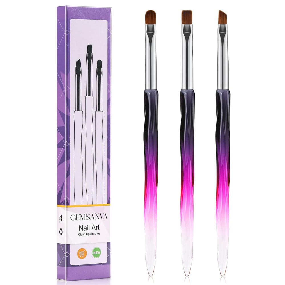 Set Kuas Pembersih Nail Art, 3 - Nail Art Oval ulasan dan harga