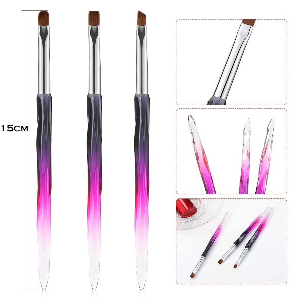 Set Kuas Pembersih Nail Art, 3 - Nail Art Oval ulasan dan harga