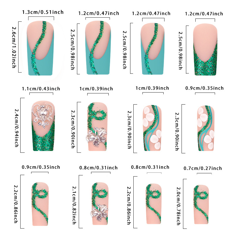 Kuku palsu balerina tekan peti - Nail Art French ulasan dan harga