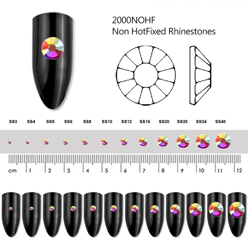 Fuchsia SS3-SS30 Batu Strass G - Nail Art Fuchsia ulasan dan harga