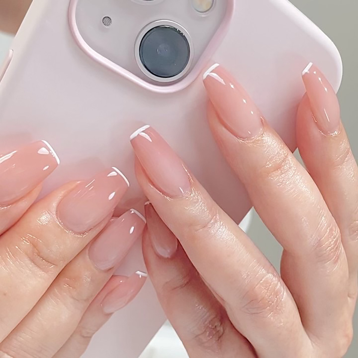 24 buah persegi pendek buatan  - Nail Art French ulasan dan harga