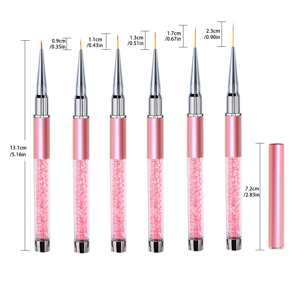 6pcs/Set Pena Lukis Garis Kuku - Nail Art Kaki ulasan dan harga