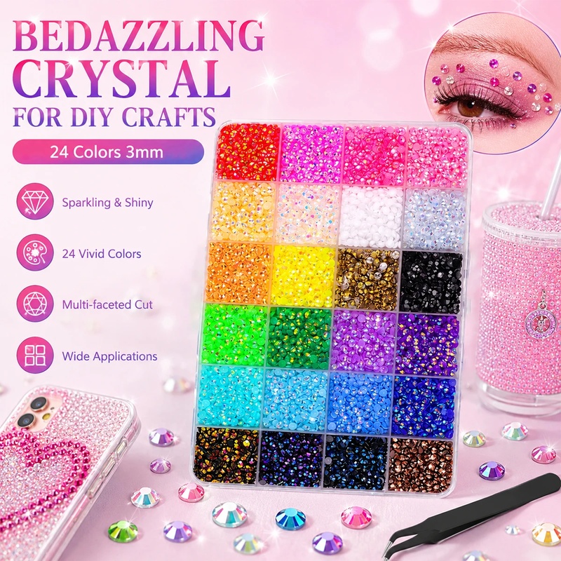 10000Pcs Resin Flatback Rhines - Nail Art Emerald ulasan dan harga