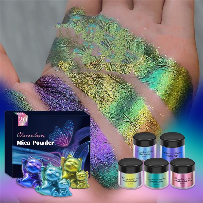3g bubuk mika bunglon Epoxy Re - Nail Art Emerald ulasan dan harga
