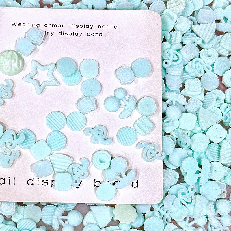 50Pcs Mainan Makanan Miniatur  - Nail Art Emerald ulasan dan harga