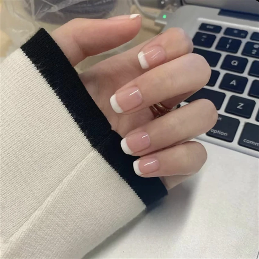 24 buah/set kuku pendek minima - Nail Art French ulasan dan harga