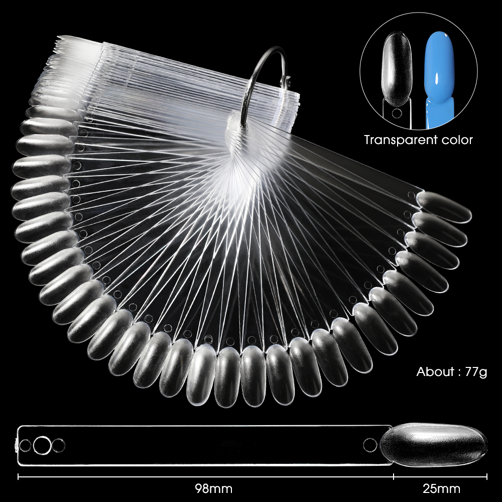 50Pcs Tongkat Display Kuku Pal - Nail Art Oval ulasan dan harga