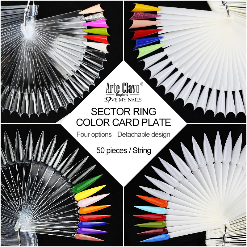 50Pcs Tongkat Display Kuku Pal - Nail Art Oval ulasan dan harga