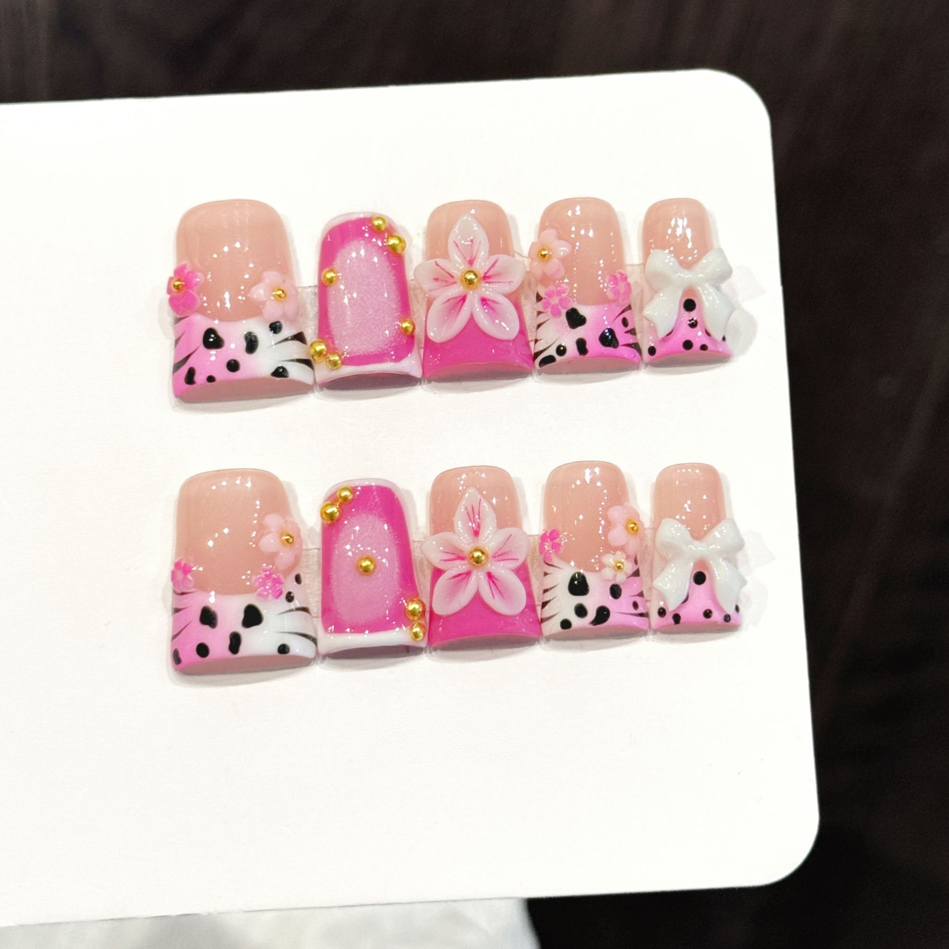 10pcs Kuku Palsu Gaya Laut Duc - Nail Art French ulasan dan harga