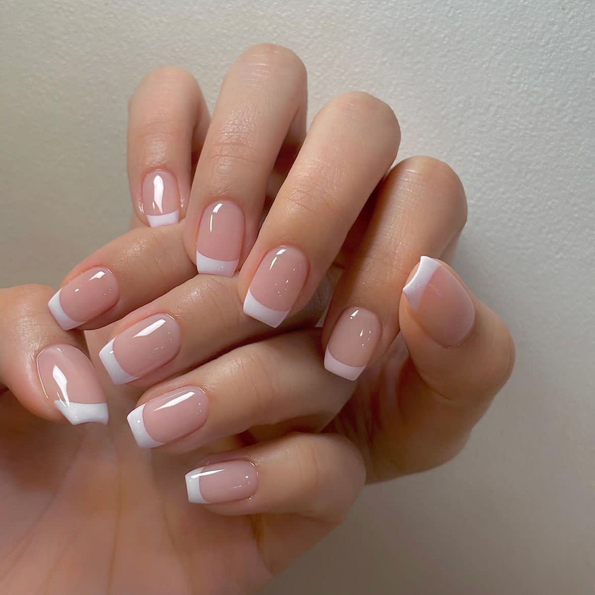 24ps/set Kuku Palsu Pendek unt - Nail Art French ulasan dan harga
