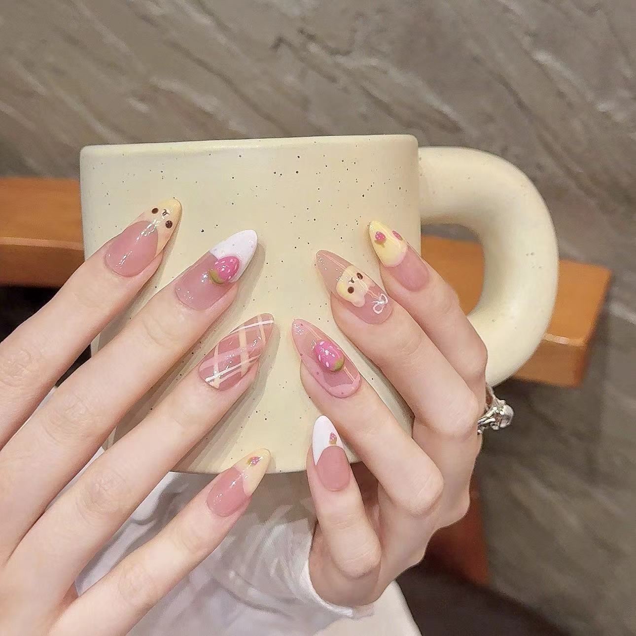 10 Buah Seni Kuku Oval Sedang  - Nail Art Oval ulasan dan harga