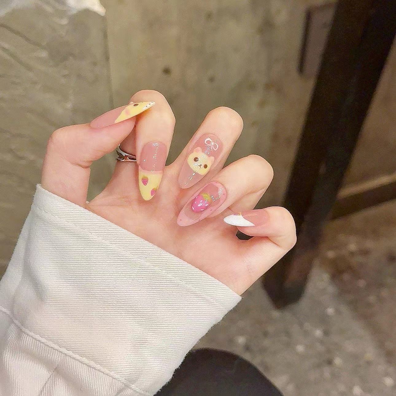 10 Buah Seni Kuku Oval Sedang  - Nail Art Oval ulasan dan harga
