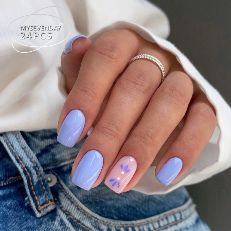 24 buah tempelan seni kuku per - Nail Art French ulasan dan harga