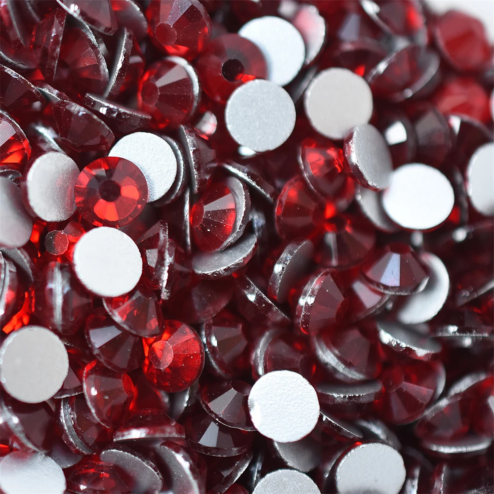 SS6-40 Seri Merah Kristal Kaca - Nail Art Fuchsia ulasan dan harga